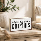 3x5 Encouragement Wooden Block Sign, You Got This, Rustic - Image 4