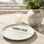 Ceramic Decorative Table Tray Round Trays Home Decor Farmhouse (12" Retro) - Image 3