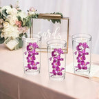 Orchids Artificial Flowers 10 PCS Fake Orchid Silk Flowers 27 Inches Faux Orchid Artificial Orchid Artificial Flowers for Decoration for Wedding Dinning Home Restaurant (Fuchsia) - Image 5