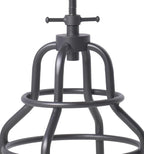 LOKKHAN Industrial Bar Stools-Swivel Leather Metal Bar Stool-20-27 Inch Tall - Image 7