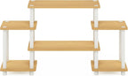 Furinno Turn-N-Tube No Tools Entertainment TV Stands, Beech/White, Square Corner - Image 7