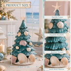 Vicenpal 8 Inch Coastal Christmas Tree Decor, Seashell Starfish Resin - Image 2