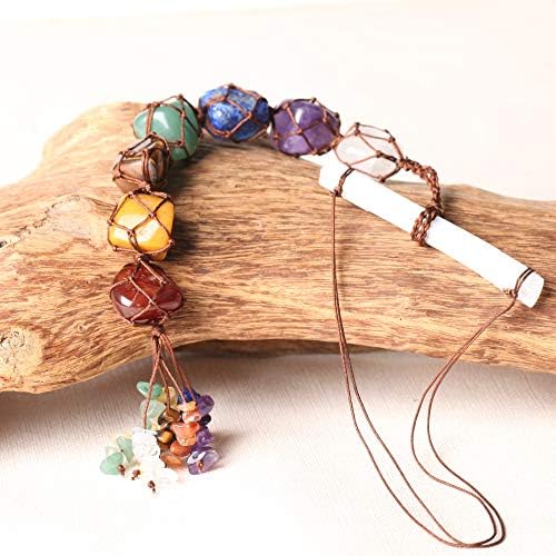 7 Chakra Stones Healing Crystals Hanging Ornament Chakra Tassel Christmas Ornaments Pendulum Good Luck for Home Decoration - Image 3
