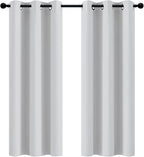 Yakamok Room Darkening Curtains 42x72 inch Greyish White-Living Room | 2 panels by Yakamok