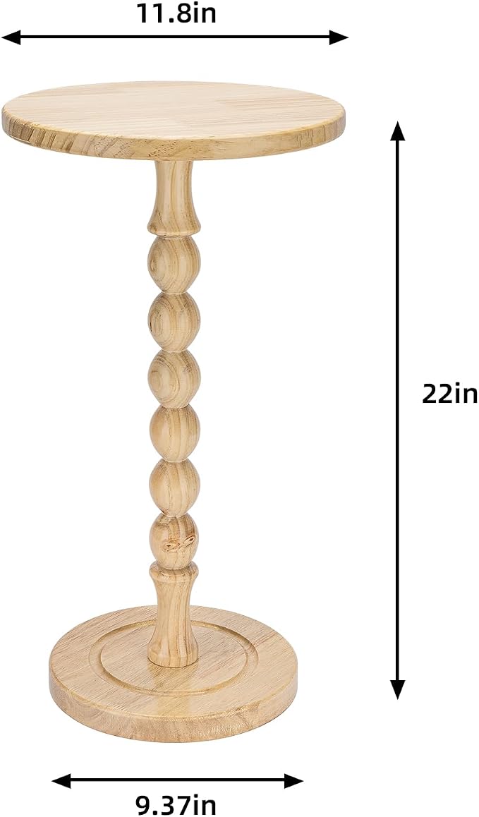 Round Side Table for Small Spaces, Drink Table - Image 3