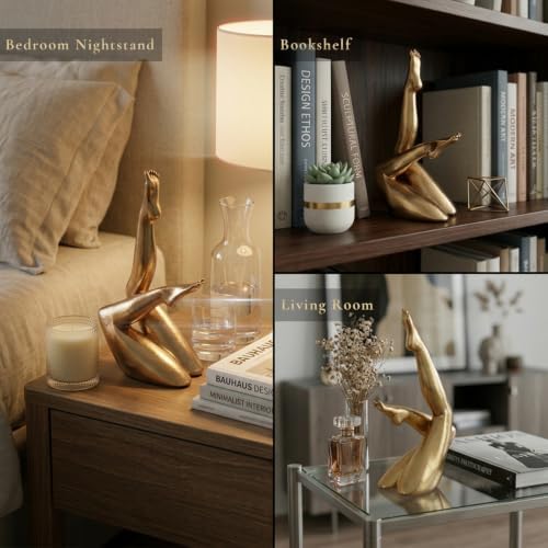 Gold Room Decor, Resin Legs Sculpture for Shelf, Desk, Bookcase - Image 6