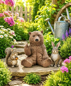 JFSM INC. 12" Hilarious Papa Bear Middle Finger Statue – Outdoor Decor - Image 6