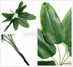 Artificial Plants Tropical Leaves, Fake Greenery Banana Tree Faux Palm Plant Large Leaf Indoor Outdoor Home Garden Office Verandah Wedding Floral Arrangement Decor Party Decoration - 1 Pack - Image 6