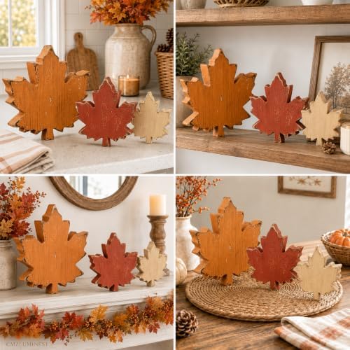 Wooden Leaves Fall Decor, Fall Decorations for Home - Image 6