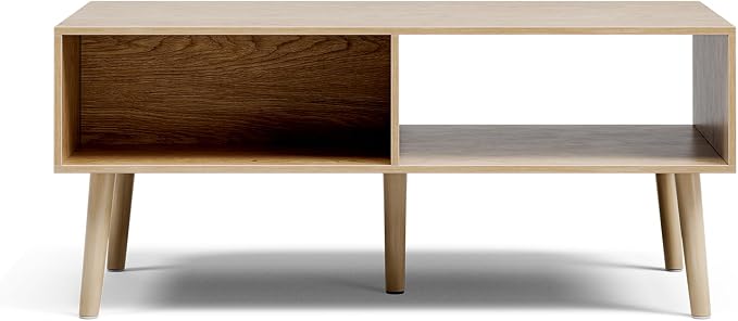 LCRBOL Coffee Table with Storage, Boho Dining Table with Fluted Drawer and - Image 5