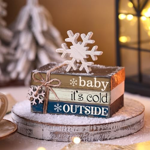 4 Pcs Winter Centerpieces for Table Winter Table Decorations - Image 3