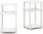 Furinno JUST Side Table Set of 2, 3-Tier Open Shelf Modern End Table, Toolless - Image 6