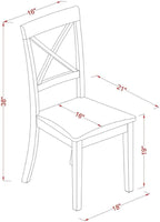 East West Furniture DLBO5-LWH-LC 5 Piece Dining Room Furniture Set Includes a - Image 6