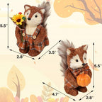winemana 2 Pack Fox Fall Decorations for Home, Thanksgiving Table Decor - Image 3