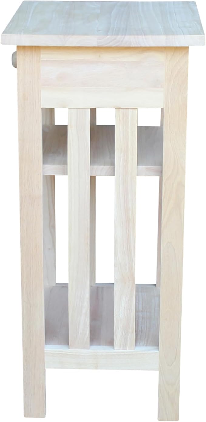 International Concepts Unfinished Mission Telephone Stand - Image 6