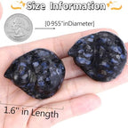 QINJIEJIE Blue Labradorite Cat Crystal Natural Healing Stone Cat Statue - Image 3