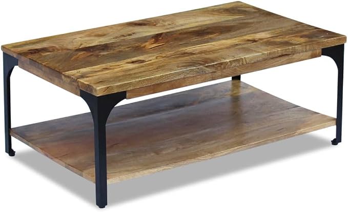 Solid Mango Wood Coffee Table - Image 6