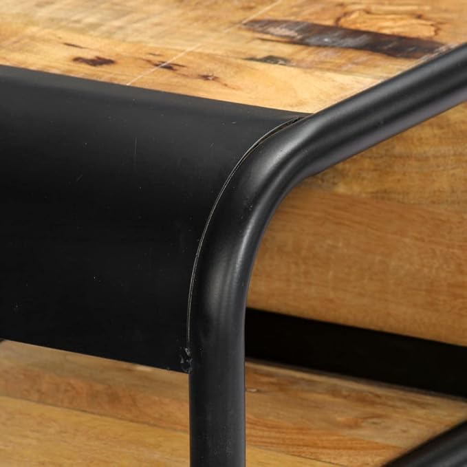 Console Table with 1 Drawer and 2 Compartments, 46.5"x11.8"x29.5" Solid Mango - Image 5