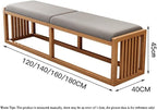 Modern Decor Bench Solid Wood New Chinese Style Bed End Stool Shoe Bench - Image 3