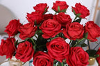 10pcs Red Roses Artificial Flowers Fake Rose Bouquet with Stem Silk Flower - Image 6