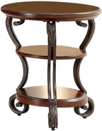 Traditional Style Brown Cherry 1pc Sofa Table Open Bottom Shelf Ornate Design - Image 7