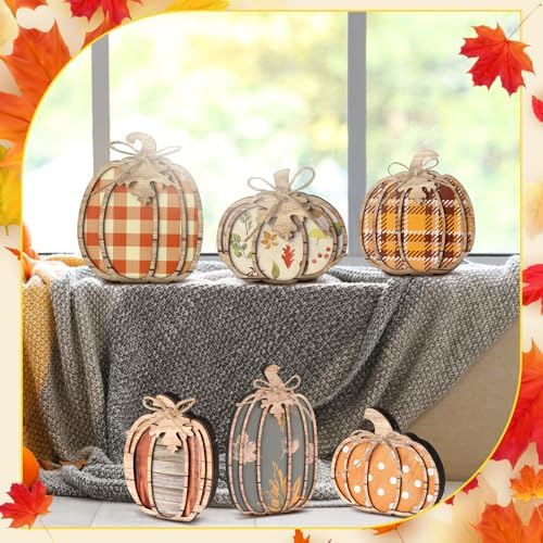 Leinuosen 6 Pcs Fall Pumpkin Decor, Fall Decor for Home - Image 5