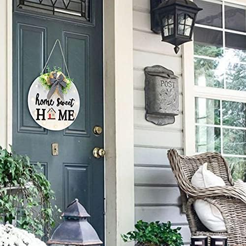 Interchangeable Welcome Sign for Front Door with 14 Changeable Icons, Farmhouse Front Porch Decor Rustic Wooden Wall Sign with 12 LED Lights, Outdoor Seasonal Welcome Home Decorations (White1) - Image 7