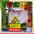 Yuntau 4 Pcs Happy Sukkot Table Decorations Sukkot Centerpieces for Tables - Image 2