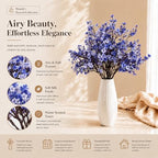 Mandy's 6 Bundles Artificial Shades of Blue Baby’s Breath Flowers - Image 2