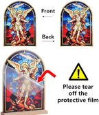 KOMI St Michael Stand Statue Acrylic Catholic Icon Ornament Home Altar Decor Christian Gifts - Image 3