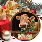 Cow Christmas Ornaments 2026, Brown Cow Ornaments for Christmas Tree, Farmhouse Christmas Ornaments, Farm Animal Christmas Ornaments, Jersey C ow Ornament - Image 7