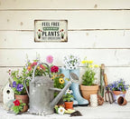 Bestylez Garden Gifts Feel Free to Talk with These Plants They Understand Vintage Gardening Signs for Home Garden Greenhouse Living Room Bedroom Yard Outdoor Decor 8X12 Inch (3373) - Image 5