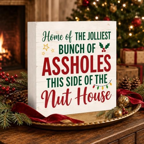 Christmas Decorations Home of the Jolliest Wood Box Sign - Image 3