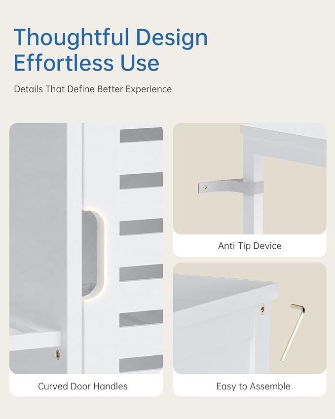 HITNET Bathoom Storage Cabinet, Bamboo Floor Cabinet - Image 8