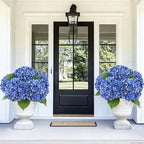 3 Pcs Real Touch Hydrangea Artificial Flowers, 21" Fake Flowers, Dark Blue - Image 5