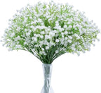 N&T NIETING Babys Breath Artificial Flowers Bulk Faux Flowers, 10Pcs, White by NTNIETING