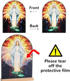 KOMI Catholic Icon Virgin Mary Stand Ornament Statue Acrylic Home Altar Decor Christian Gifts - Image 2