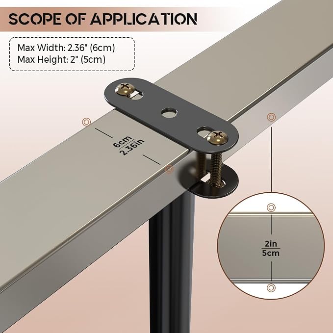 Adjustable Height Bed Frame Support Leg, Metal Bed Frame Support Legs - Image 8