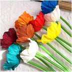 Rikyo 10 pcs Red Artificial Poppy Flowers,11inch Faux Flower Stems - Image 4