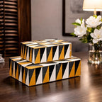 Handicrafts Home Decorative Keepsake Photos Storage Box with Lid, 8x5x2 In - Image 2
