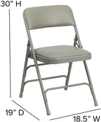 Flash Furniture 4 Pack HERCULES Series Curved Triple Braced & Double Hinged - Image 3