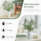 2 PCS 39 Inch Faux Olive Branches Artificial Flowers Greenery Stems - Image 2