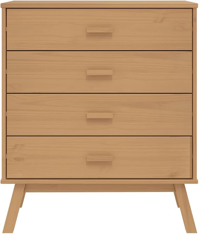 Scandinavian Style Solid Pine Wood Drawer Cabinet - Image 7