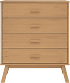 Scandinavian Style Solid Pine Wood Drawer Cabinet - Image 7