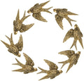 8 Piece Vintage Swallow Wall Decor, 4.7 Inch 3D Resin Bird Art Sculptures by Kathfly