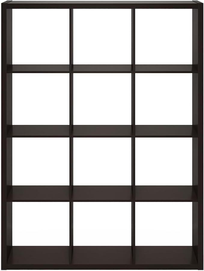 Furinno Cubicle Book Shelf, 12-Cube Bookshelf, Extra Thick Frame Reversible - Image 10