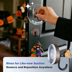 OUTXE Wreath Hanger for Front Door, Upgraded Suction Cup Reef Hook - Image 3
