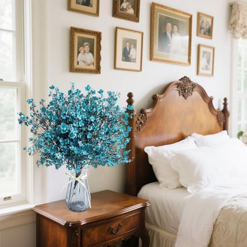 Babys Breath Artificial Flowers 8 Bundles Real Touch UV Resistant Fake Flowers Silk Faux Flowers for Vase Home Office Wedding DIY Floral Indoor Outdoor Centerpiece Table Decoration - Image 4