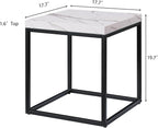 CENSI 18-Inch Marble Accent End Table/Side Table - Image 3