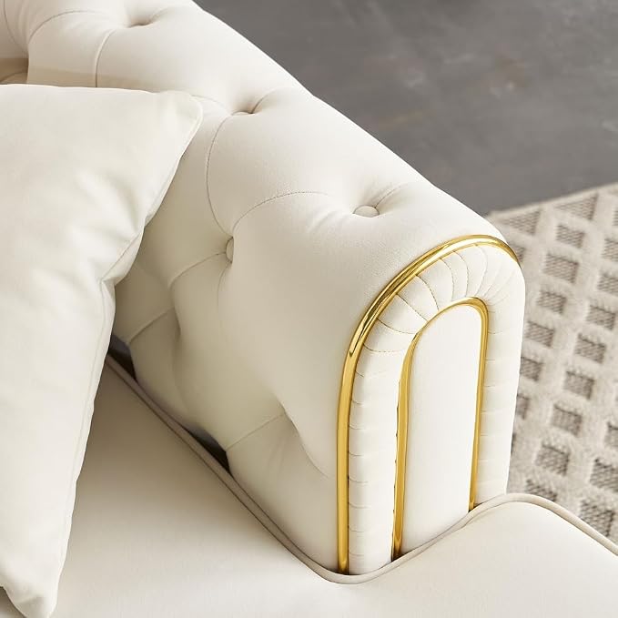 66.9" W Velvet Chaise Lounger - Image 7